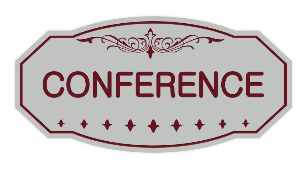 Light Grey / Burgundy Victorian Conference Sign