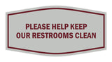 Signs ByLITA Fancy Please Help Keep Our Restroom Clean Sign