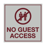Signs ByLITA Square No Guest Access Sign