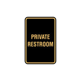 Portrait Round Private Restroom Sign