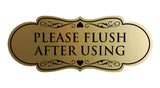 Designer Please Flush After Using Wall or Door Sign