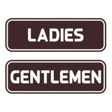 Standard Ladies Gentlemen Restroom Sign Set