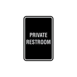 Portrait Round Private Restroom Sign