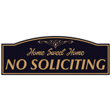 All Quality "HOME SWEET HOME NO SOLICITING" Engraved Sign, 3" x 8"