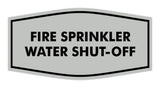 Signs ByLITA Fancy Fire Sprinkler Water Shut-Off Sign with Adhesive Tape, Mounts On Any Surface, Weather Resistant, Indoor/Outdoor Use