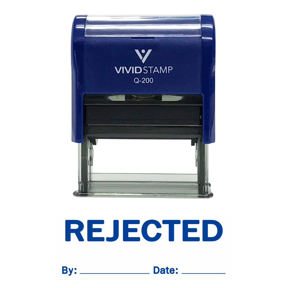 Rejected By Date Self Inking Rubber Stamp