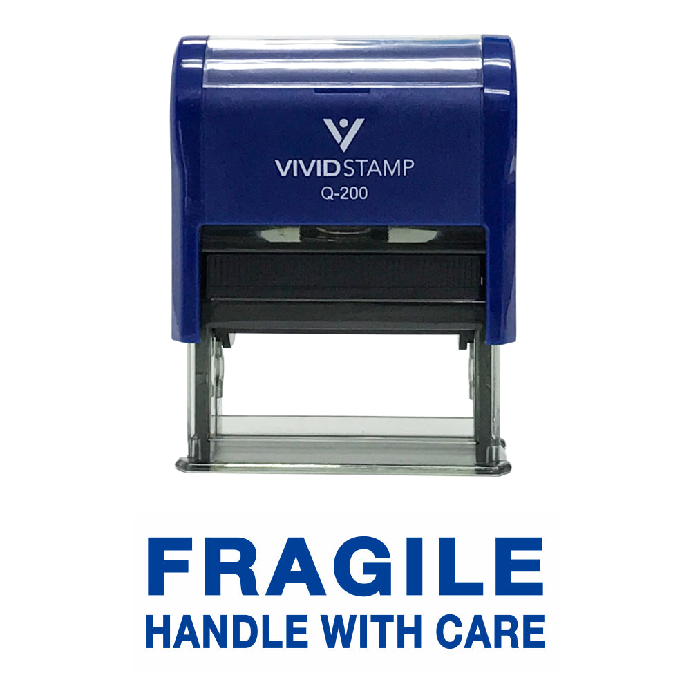 Fragile Handle With Care Self Inking Rubber Stamp