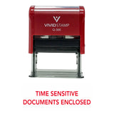 TIME SENSITIVE DOCUMENTS ENCLOSED Self Inking Rubber Stamp