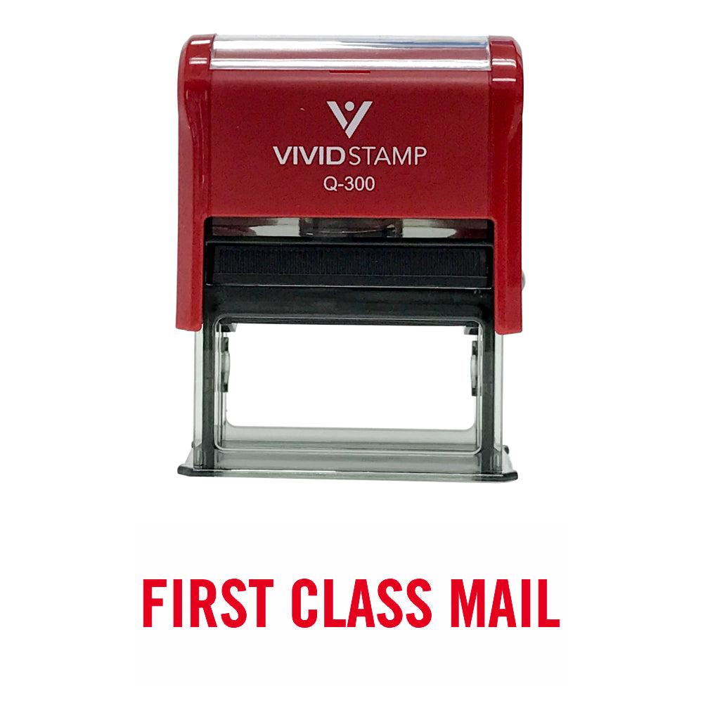 Basic First Class Mail Self Inking Rubber Stamp