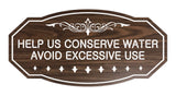 Victorian Help Us Conserve Water Avoid Excessive Use Sign