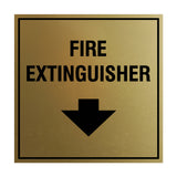 Signs ByLITA Square Fire extinguisher Sign with Adhesive Tape, Mounts On Any Surface, Weather Resistant, Indoor/Outdoor Use