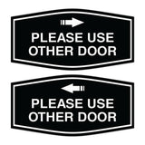 Signs ByLITA Fancy Please Use Other Door Sign Set