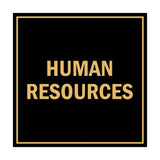 Signs ByLITA Square Human Resources Sign with Adhesive Tape, Mounts On Any Surface, Weather Resistant, Indoor/Outdoor Use