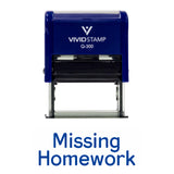 Missing Homework Teacher Self Inking Rubber Stamp