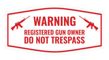 Fancy Warning Registered Gun Owner Do Not Trespass Sign