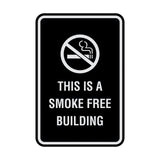 Portrait Round This Is A Smoke Free Building Sign