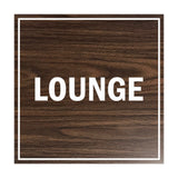 Signs ByLITA Square Lounge Sign with Adhesive Tape, Mounts On Any Surface, Weather Resistant, Indoor/Outdoor Use