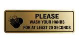 Signs ByLITA Standard Please Wash Your Hands For At Least 20 Seconds Sign