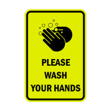Portrait Round Please Wash Your Hands Sign