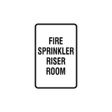 Portrait Round Fire Sprinkler Riser Room Sign