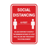 Portrait Round Social Distancing Sign