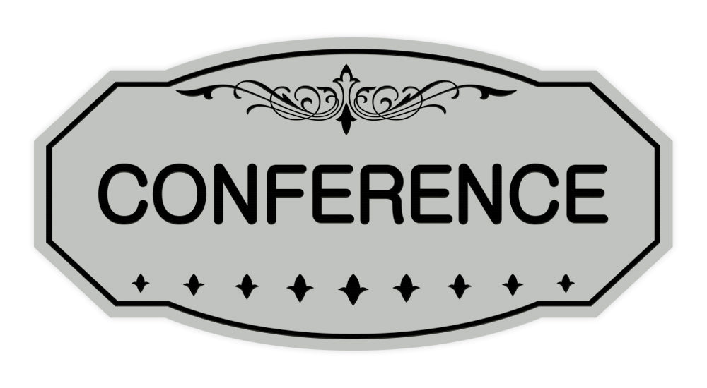 Lt Gray Victorian Conference Sign