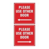 Signs ByLITA Square please use other door sign set with Adhesive Tape, Mounts On Any Surface, Weather Resistant, Indoor/Outdoor Use