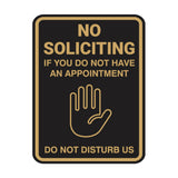 Portrait Round No Soliciting If You Do Not Have An Appointment Do Not Disturb Us Wall or Door Sign