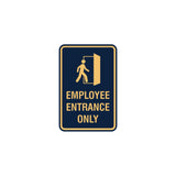 Portrait Round Employee Entrance Only Sign