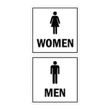 Signs ByLITA Square men women sign set with Adhesive Tape, Mounts On Any Surface, Weather Resistant, Indoor/Outdoor Use