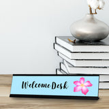 Welcome Desk, Cute Reception Desk Sign (2 x 8")