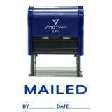 Mailed With By Date Line Self Inking Rubber Stamp