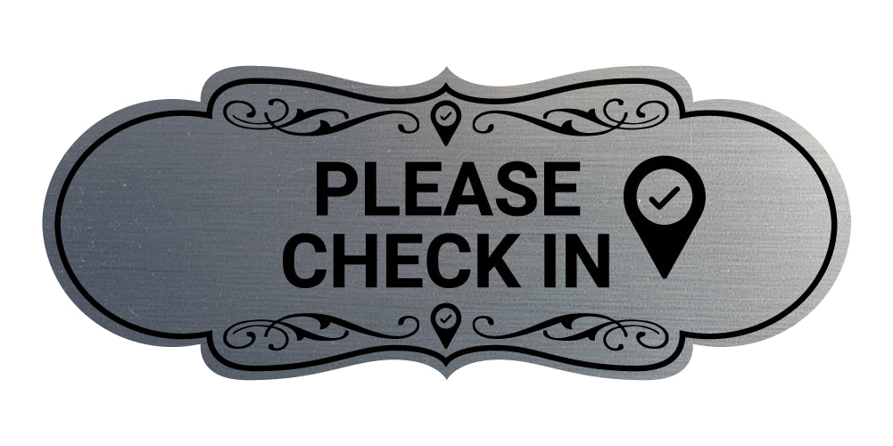 Designer Please Check In Wall or Door Sign – Pacific Sign and Stamp