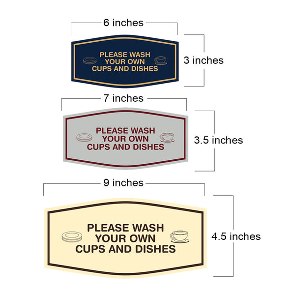 Fancy Please Wash Your Own Cups and Dishes Wall or Door Sign – Pacific ...