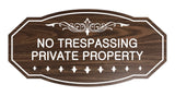 Victorian No Trespassing Private Property Sign