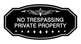 Victorian No Trespassing Private Property Sign