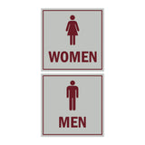Signs ByLITA Square men women sign set with Adhesive Tape, Mounts On Any Surface, Weather Resistant, Indoor/Outdoor Use