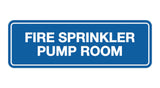 Blue Signs ByLITA Standard Fire Sprinkler Pump Room Sign