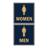 Signs ByLITA Square men women sign set with Adhesive Tape, Mounts On Any Surface, Weather Resistant, Indoor/Outdoor Use
