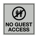 Signs ByLITA Square No Guest Access Sign