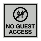 Signs ByLITA Square No Guest Access Sign
