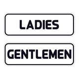 Standard Ladies Gentlemen Restroom Sign Set