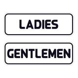Standard Ladies Gentlemen Restroom Sign Set