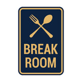 Portrait Round Break Room Sign