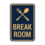 Portrait Round Break Room Sign