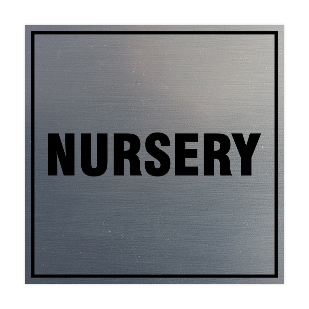 Signs ByLITA Square Nursery Sign with Adhesive Tape, Mounts On Any Surface, Weather Resistant, Indoor/Outdoor Use