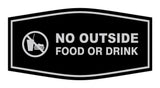Fancy No Outside Food or Drink Sign