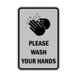 Portrait Round Please Wash Your Hands Sign