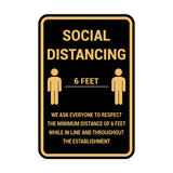 Portrait Round Social Distancing Sign