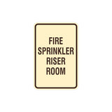 Portrait Round Fire Sprinkler Riser Room Sign